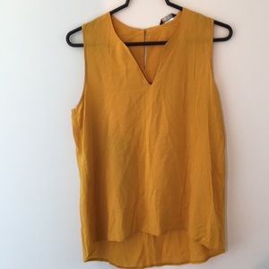 8/15 Golden yellow sleeveless blouse